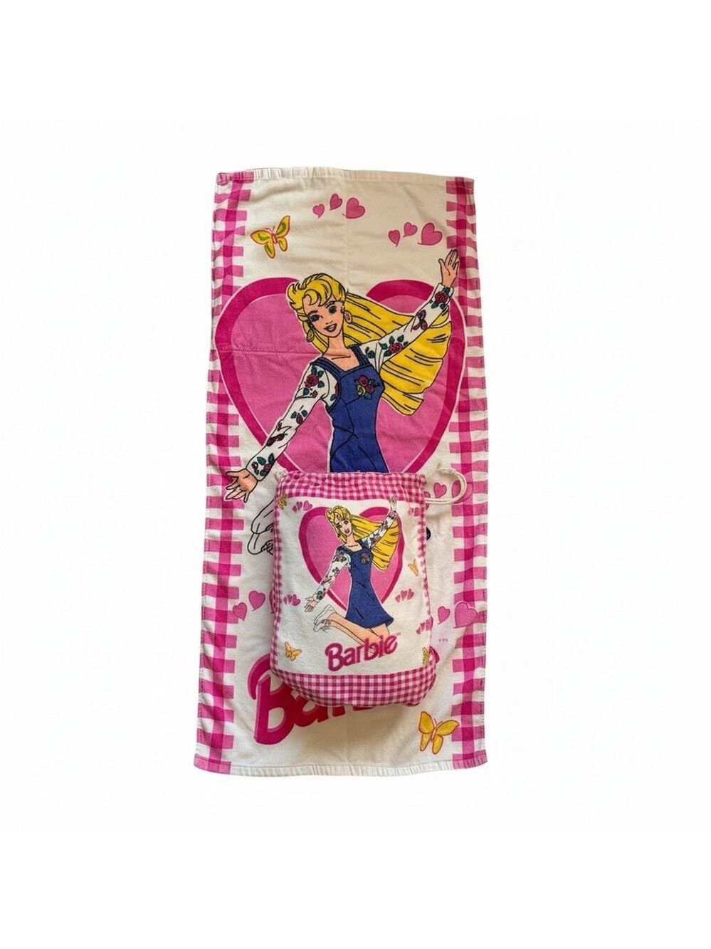 Barbie 90’s Beach Towel with Drawstring Pouch Towel Duo